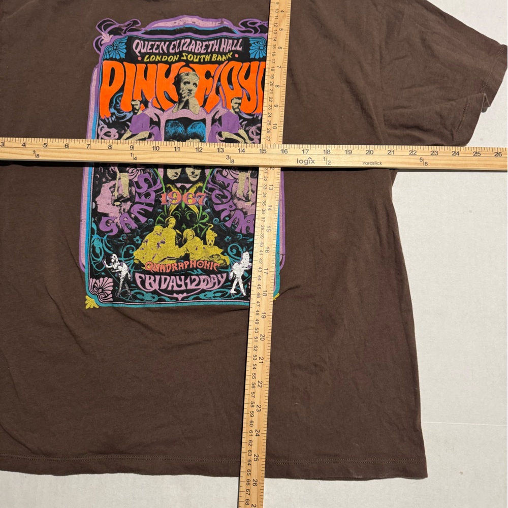 Pink Floyd Brown Concert Tee, London Southbank, Men's‎ Large #1080 - Picture 4 of 5